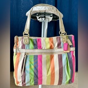 Coach Striped Handbag